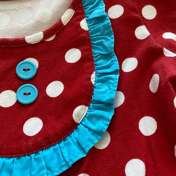 Eleanor Rose Red and White Polka Dot Dress - Picture 3 of 5